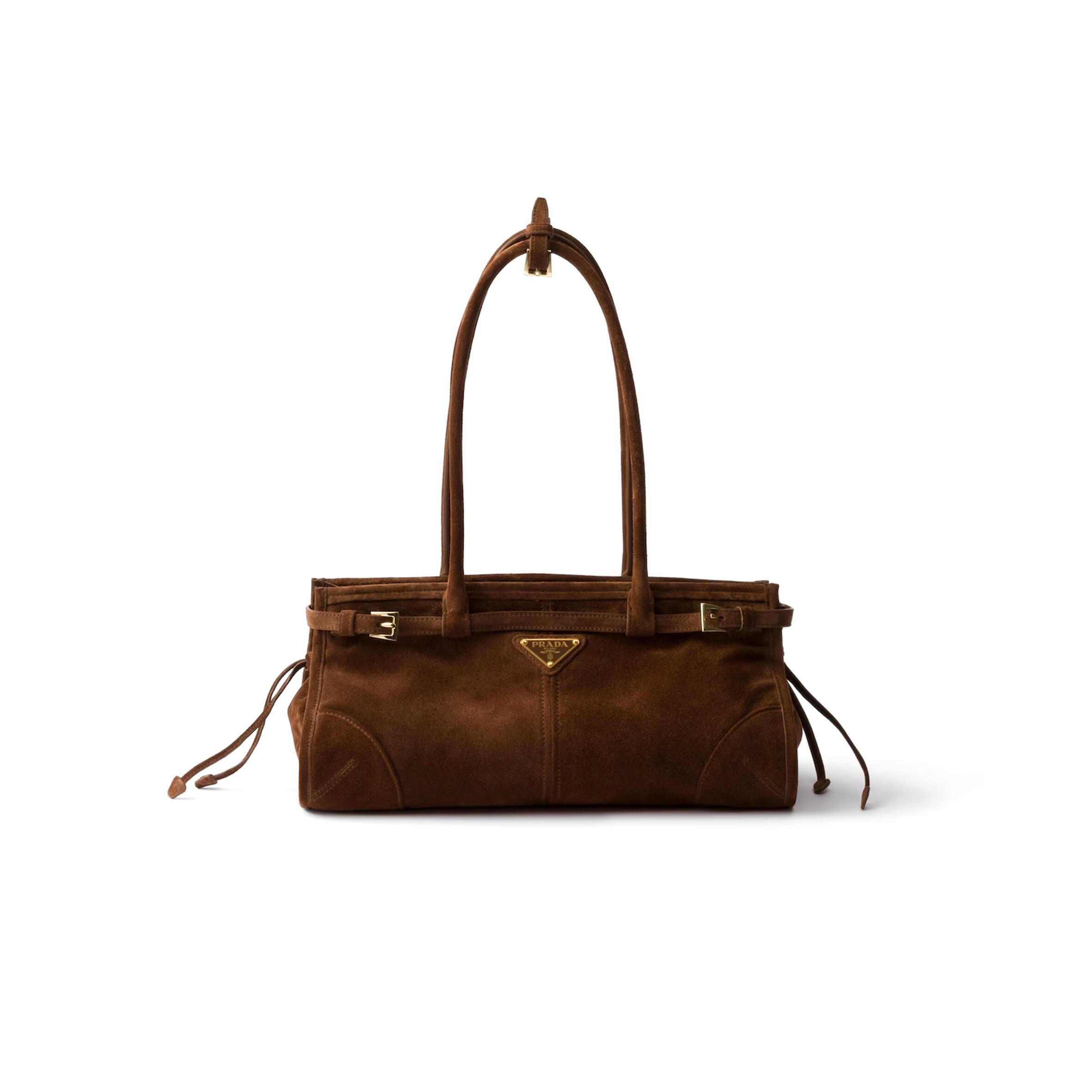 PRADA BONNIE MEDIUM SUEDE HANDBAG 1BA426 (32*15.5*12cm)